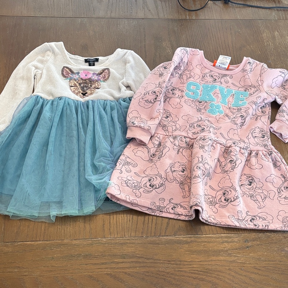 Zunie Cream and Pink Kids Dress Set